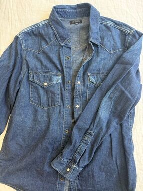 Blue Denim Button-Down Shirt